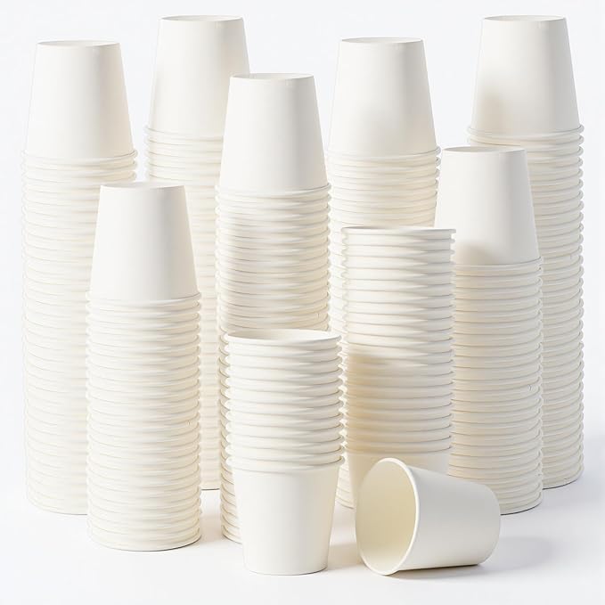 1000 Count 2 oz Bathroom Cups, Disposable Paper Bath Cups, Small Paper Cup, Bathroom Mouthwash Cup, White Mini Espresso Trophy for Bathrooms, Travel, Picnic