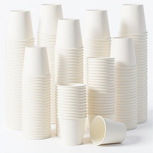 1000 Count 2 oz Bathroom Cups, Disposable Paper Bath Cups, Small Paper Cup, Bathroom Mouthwash Cup, White Mini Espresso Trophy for Bathrooms, Travel, Picnic