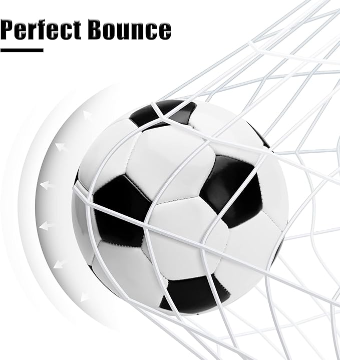 Soccer Ball Size 2 Size 3 Size 4 Size 5 with Pump - Single, 2 or 3 Pack - Official Size & Weight - Classic Indoor Outdoor Soccer Long-Lasting - Ideal Gift for Toddler Kids Boys Girls Youth Adult-StrideForce Fitness
