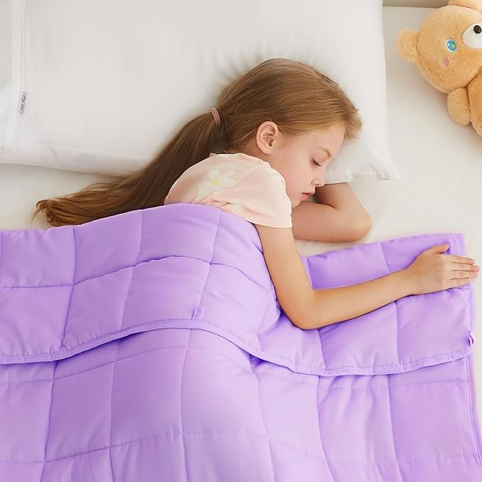 L'AGRATY Weighted Blanket - 36"x48" 3lbs Weighted Blanket Microfiber Material with Glass Beads Small Blanket for All-Season Summer Fall Winter Soft Thick Blanket-StrideForce Fitness