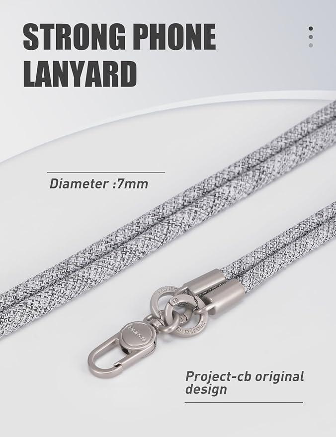 project-cb Phone Wrist Strap 1,Tether Tab 2,Phone Wristlet,Lanyard Wrist Strap,Key Holder,KeyChain,KeyRing×2(FoggyBlack-S)-StrideForce Fitness