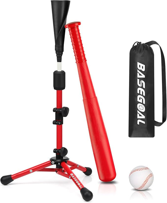 Baseball Tee for Kids,Youth Stand Set,Teeball Set,Youth Baseball,Softball Batting Tee Set,Easy Adjustable Height-StrideForce Fitness