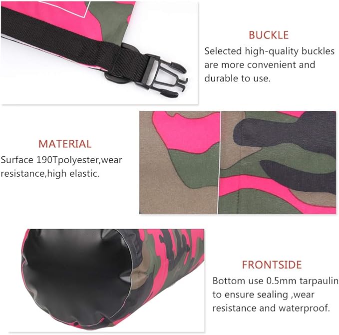 Waterproof Dry Bag 2L/5L/10L/15L/20L/30L, Roll Top Sack Keeps Gear Dry for Kayaking, Rafting, Boating, Swimming, Camping, Hiking, Beach, Fishing with Free Waterproof Phone Case-StrideForce Fitness