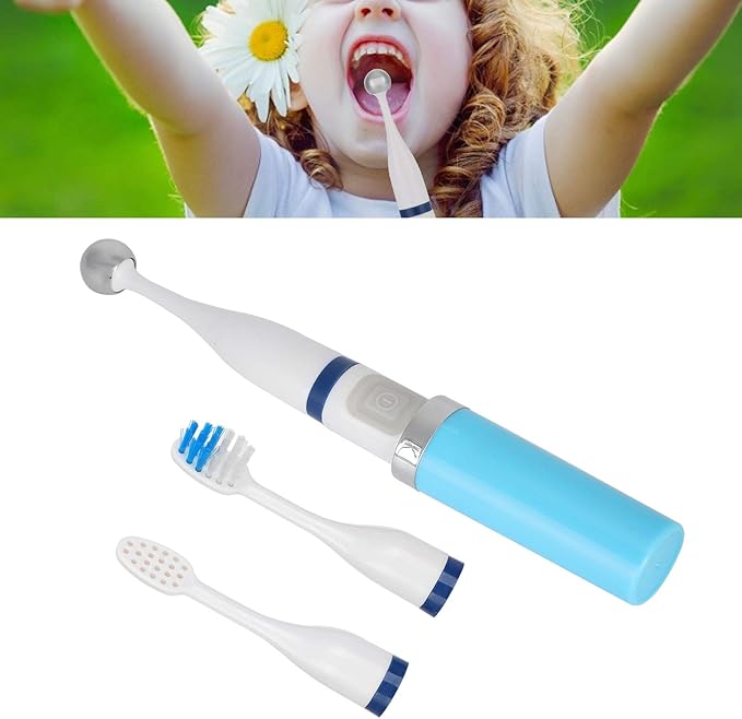 Electric Tongue Muscle Training Device, Oral Massage Stimulation Stick, Speech Swallowing Aid Training with Toothbrush Head, Tongue Mouth Muscle Training Tools