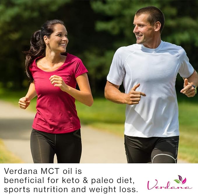 Verdana Food Grade MCT Oil 16 oz – for Keto Coffee, Unflavored Natural Oil Pulling Mouthwash & Massage - 100% Coconut Derived Fractionated – Medium Chain Triglycerides C8 C10 –Non-GMO, Kosher