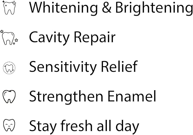 Hydroxyapatite Toothpaste for Adults – Fluoride Anticavity, Teeth Whitening, Enamel Repair & Remineralization, SLS Free, Xylitol for Cavity Protection, Tartar Remover, Fresh Mint 3.52 OZ