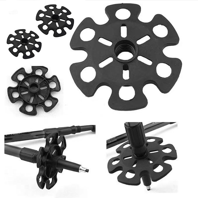 6pcs Walking Stick Tips, Replacement Rubber Tips for Walking Sticks, Trekking Pole Tips Baskets Hiking Pole Tips Feet Shock Absorption Rubber Cane Tips 11mm Diameter Survival Hiking Stick Accessories-StrideForce Fitness