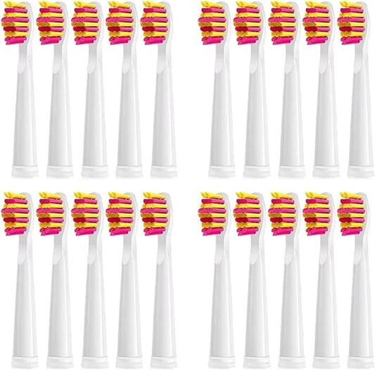 Replacement Electric Toothbrush Head Bristle Brush Refill ，Compatibility for Fairywill Refills FW-D1/FW-D3/FW-D7(20 PCS PK)