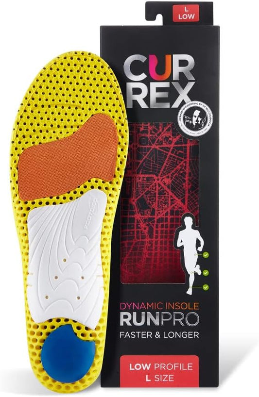 CURREX RunPro Insoles for Running Shoes – Arch Support Inserts to Help Reduce Fatigue, Prevent Injuries & Boost Performance – for Men & Women – Low Arch, XL-StrideForce Fitness
