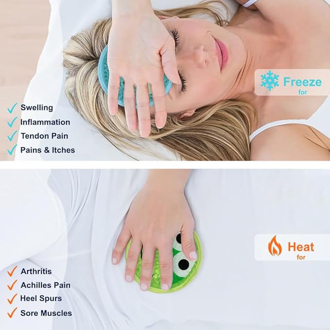 Gel Ice Pack for Injuries 2 Packs Cute Reusable Hot Cold Gel Packs for Fever Pain Relief Wisdom Teeth First Aid and Neck Head Arms Legs Knee Ankle