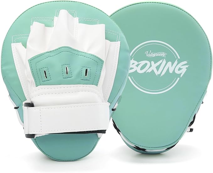 Valleycomfy Boxing Curved Focus Punching Mitts- Leatherette Training Hand Pads-StrideForce Fitness