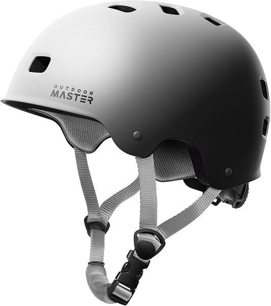 OutdoorMaster Skateboard Cycling Helmet - Two Removable Liners Ventilation Multi-Sport Scooter Roller Skate Inline Skating Rollerblading for Kids, Youth & Adults-StrideForce Fitness