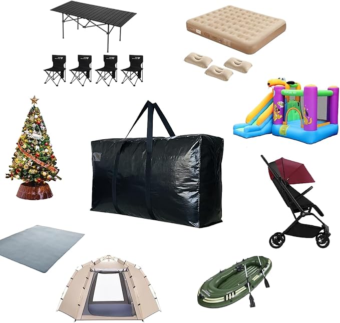 Extra Large Storage Duffle Bag with Zippers and Handles, Big Foldable Duffle Bag for Travel-StrideForce Fitness