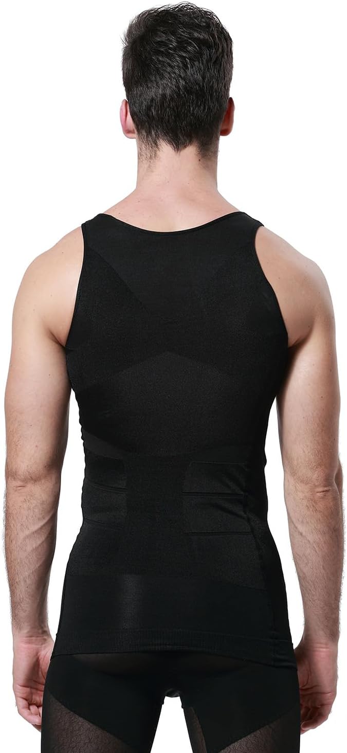 GKVK Mens Slimming Body Shaper Vest Shirt Abs Abdomen Slim-StrideForce Fitness