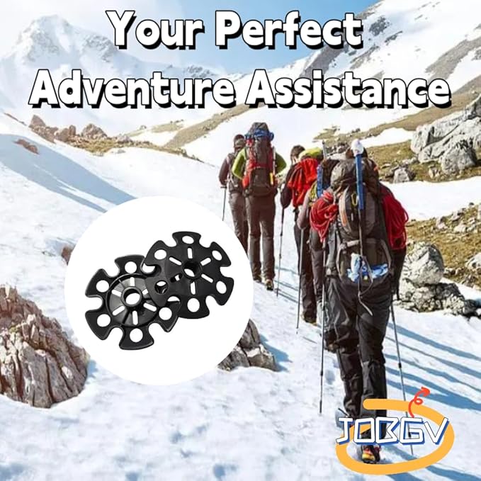 Walking Stick Tips,Removable Mud Ski Basket Trekking Pole Snowflake Basket,Removable Mud Ski Basket Replacement Accessory for Hiking Poles(8 PCS)-StrideForce Fitness