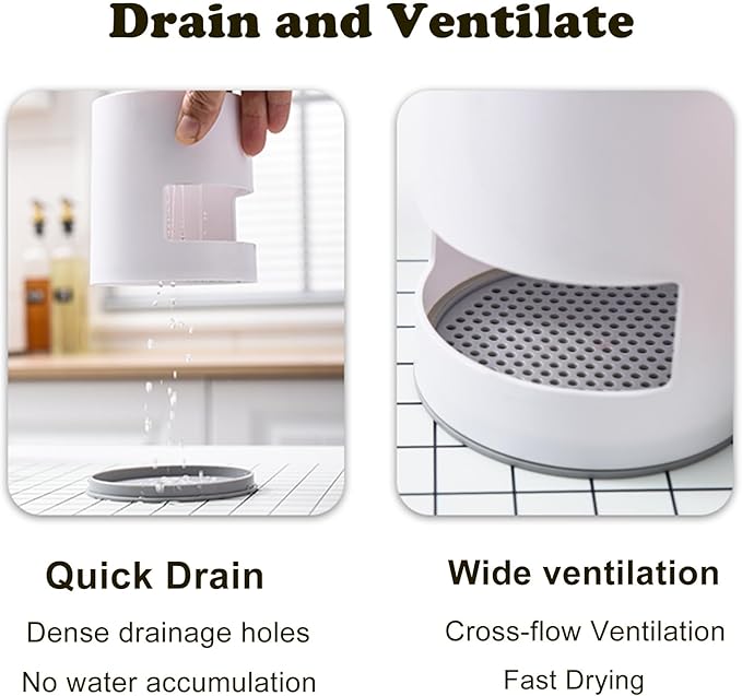 Toothbrush Holder,Toothbrush Holders for Bathrooms, Kids Toothbrush Holder Drainage, 4 Slot Toothbrush and Toothpaste Holder Storage Caddy, Toothpaste Organizer for Shower, Countertop, Vanity,White