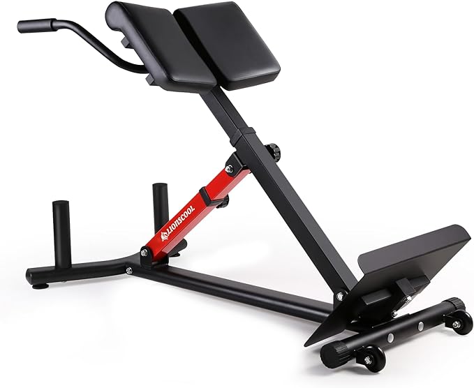 LIONSCOOL Heavy-Duty Adjustable Roman Chair - Back Extension Bench with Multiple Adjustment Functions- Hyperextension Bench Perfect for Home Gym-StrideForce Fitness
