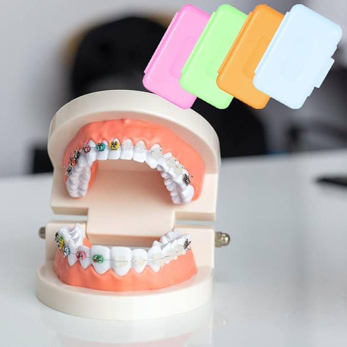 OBTANIM 24 Pack Blue Braces Wax Dental Care Orthodontic Wax for Braces Wearer