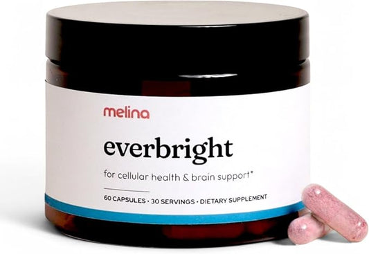 Melina Everbright NAD+ Supplement for Women's Energy & Longevity - Nicotinamide Riboside (NR), Pterostilbene, Citicoline, Astaxanthin - Anti-Aging, Focus, and Skin - 3rd Party Tested - 30 Servings-StrideForce Fitness