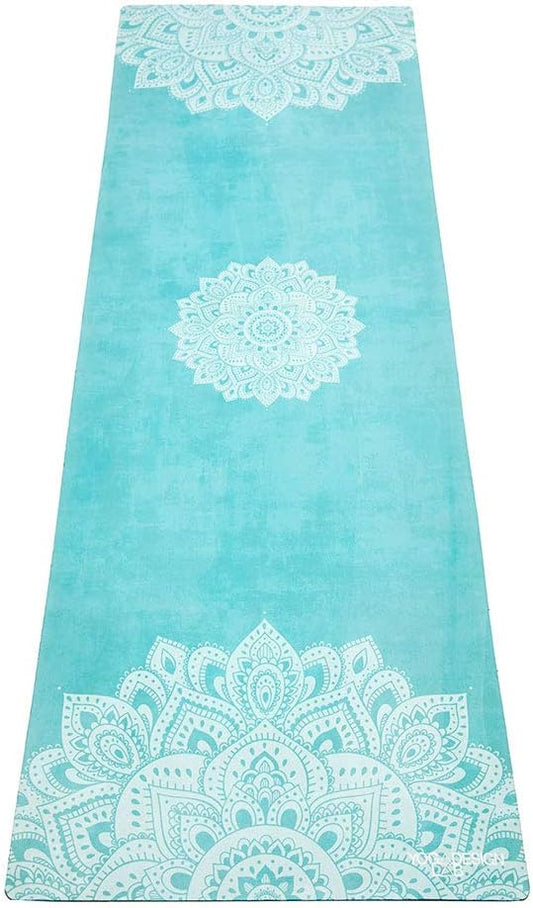 YOGA DESIGN LAB | The Combo Yoga Mat | 2-in-1 Mat+Towel | Eco Luxury | Ideal for Hot Yoga, Power, Bikram, Ashtanga, Sweat | Studio Quality | Includes Carrying Strap!
