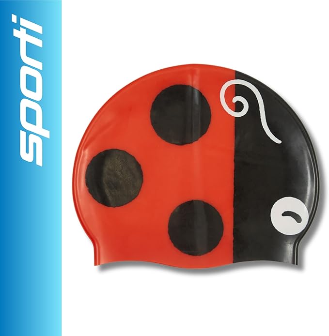 Sporti Silicone Swim Cap for Kids, Unisex Youth Swimming Cap, Protection Bathing Caps for Your Children, Aged 2-10-StrideForce Fitness