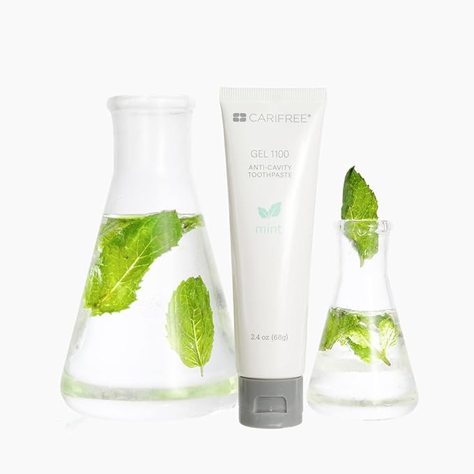 CariFree Gel 1100 (Mint) Anti-Cavity Fluoride Toothpaste with Nano Hydroxyapatite, Cavity Prevention and Enamel Protection, Dentist Recommended for Kids and Adults, 2.40 oz.(Pack of 2) Mint