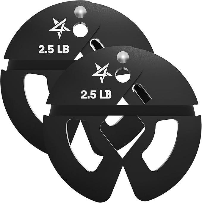 Yes4All Fractional Weight Plates Set, Available In Steel And Rubber, Set of 2/4/6 Plates in 1.25LB, 2.5LB, or 5LB Sizes, Micro Change Plates for Dumbbell and Olympic Barbell Weightlifting-StrideForce Fitness