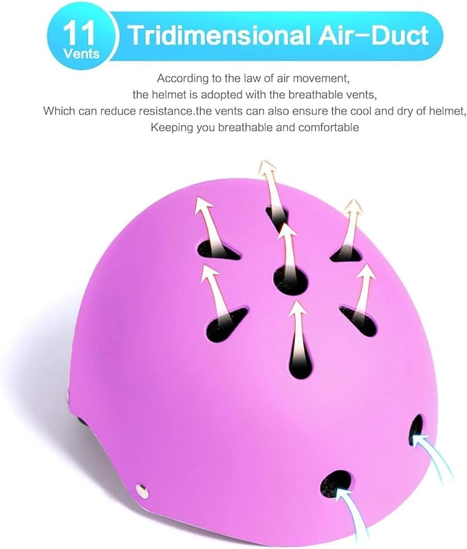 Adjustable Helmet for Ages 3-16 Kids Toddler Boys Girls Youth,Protective Gear with Elbow Knee Wrist Pads for Multi-Sports Skateboarding Bike Riding Scooter Inline skatings Longboard Roller Skate-StrideForce Fitness