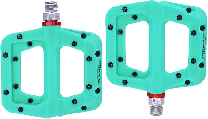 FOOKER MTB Pedals Mountain Bike Pedals 3 Bearing Non-Slip Lightweight Nylon Fiber Bicycle Platform Pedals for BMX MTB 9/16"-StrideForce Fitness