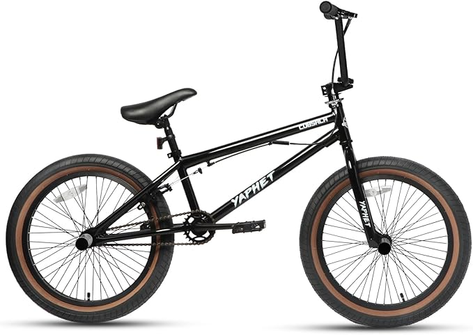 Freestyle BMX Bike, 20 Inch Yaphet Bicycle for Teen Beginner and Adult Riders, Bike with Hi-Ten Steel Frame, Multiple Colors-StrideForce Fitness