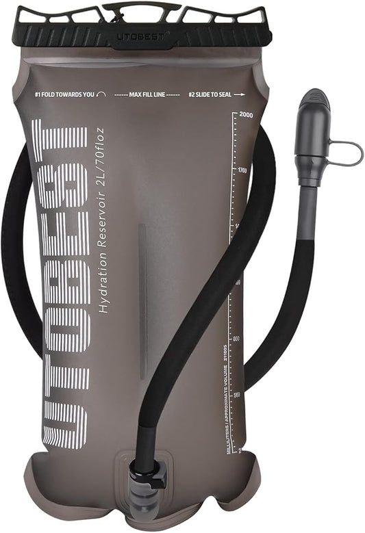 UTOBEST Hydration Bladder,TPU Water Bladder,Water Bladder for Hiking Backpack,BPA Free,Wide Opening,Leak-Proof,Water Reservoir for Hiking Cycling Camping Running-StrideForce Fitness