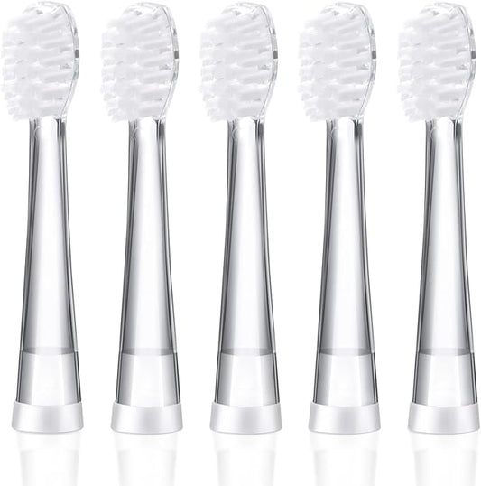 Kids Toothbrush Replacement Heads Compatible with Seago SG-513/SG-977/EK6, Compatible with Dada-Tech-BB1/977/K6,Compatible with Brush-Baby WildOnes/KIDZSONIC(18-36 Month)