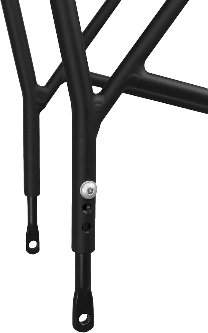 Ibera Bike Rack - Bicycle Touring Carrier Plus+ for Disc Brake/Non-Disc Brake Mount, Fat Tire Bikes, Frame-Mounted for Heavier Top & Side Loads, Height Adjustable for 26"-29" Frames-StrideForce Fitness