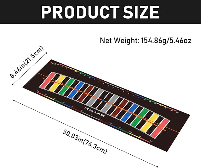 Practice Golf Putting Mat - Training Aid with Alignment Tour Aim and Putting Arc Set-StrideForce Fitness