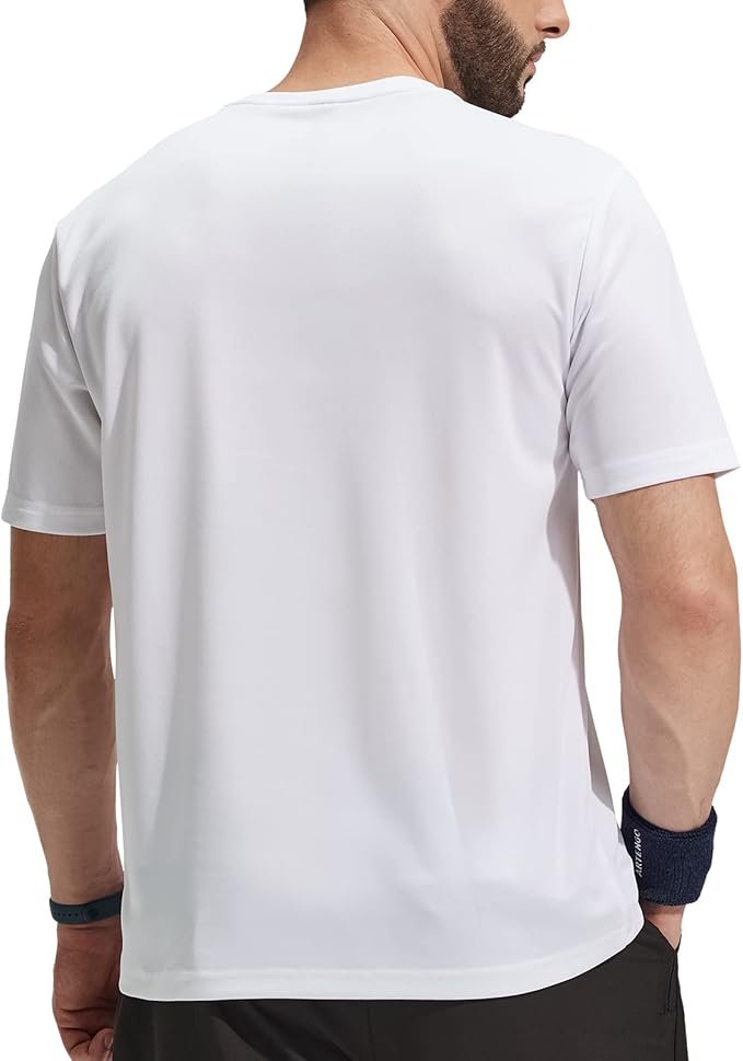 MIER Men's Quick Dry Workout Shirts Moisture Wicking Running Athletic Performance T-Shirts Recycled Polyester Top Tee-StrideForce Fitness