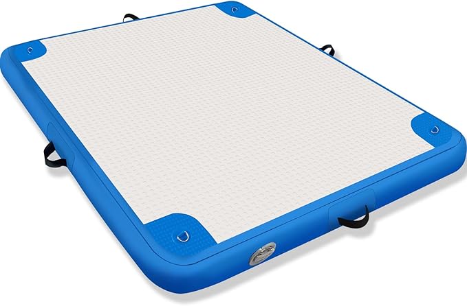 Inflatable Lake Float for Adults, Multi-Person Inflatable Swim Deck with None-Slip Surface, Swimming Water Platform, Floating Island - Dock - Raft for Pool & Beach, Lake, River Fun-StrideForce Fitness