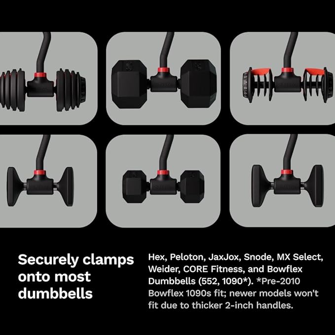 Jayflex Hyperbell Dumbbell Converter - Convert Dumbbells to Barbell Set and Kettlebell for Home Fitness - Adjustable & Up to 200 lb Capacity Weight Barbell for Weight Lifting-StrideForce Fitness