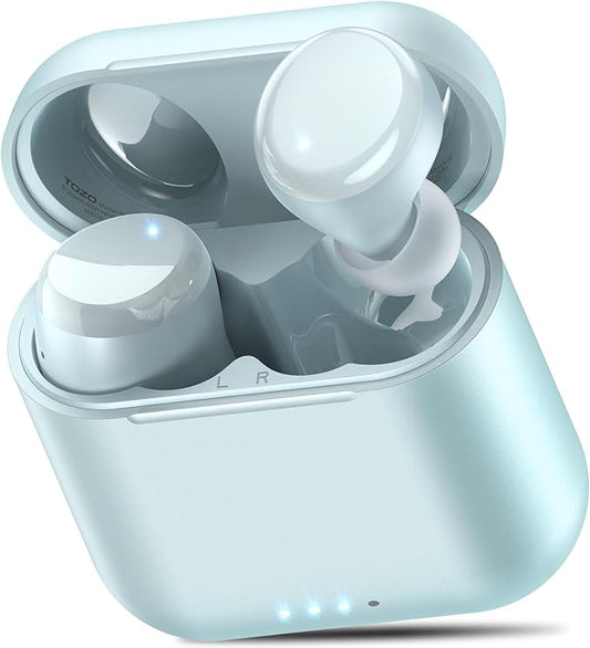 TOZO T6 Wireless Earbuds, IPX8 Waterproof Ear Buds, Stereo Bass Sound Bluetooth 5.3 Headphones in Ear, 50 Hours Playtime Earphones, Wireless Charging Case, Custom 32 EQ via APP-StrideForce Fitness