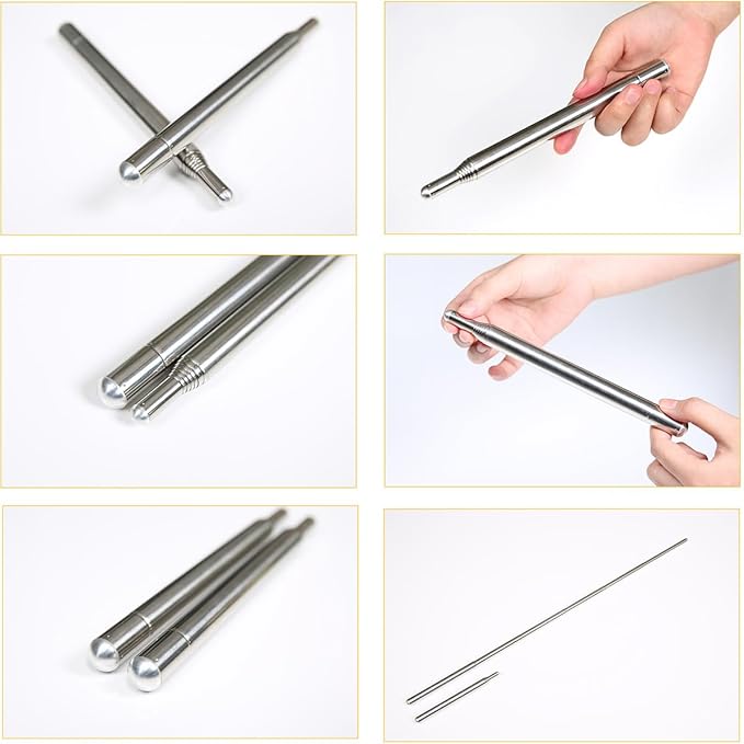 Light Weight Super Endurance Belly Dance Wings Telescopic Stick, Stainless Steel Telescopic Rod Cat Noir Stick-StrideForce Fitness