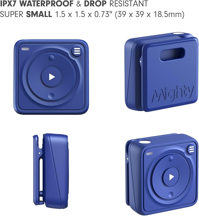 Mighty Wave Waterproof IPX7 Spotify & Amazon Music Player - Includes Waterproof Wired Headphones - Perfect for Swimming - Music + Podcasts-StrideForce Fitness