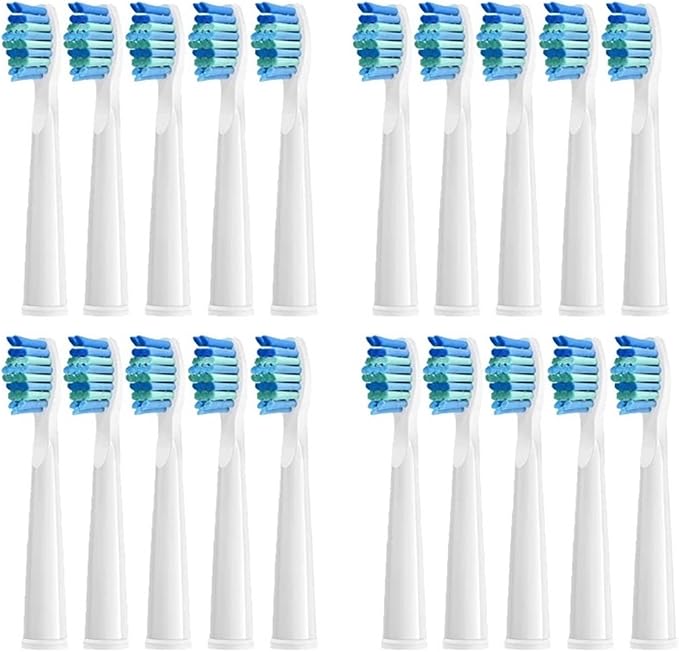 Replacement Electric Toothbrush Head Bristle Brush Refill ，Compatibility for Fairywill Refills FW-D1/FW-D3/FW-D7(20 PCS WT)