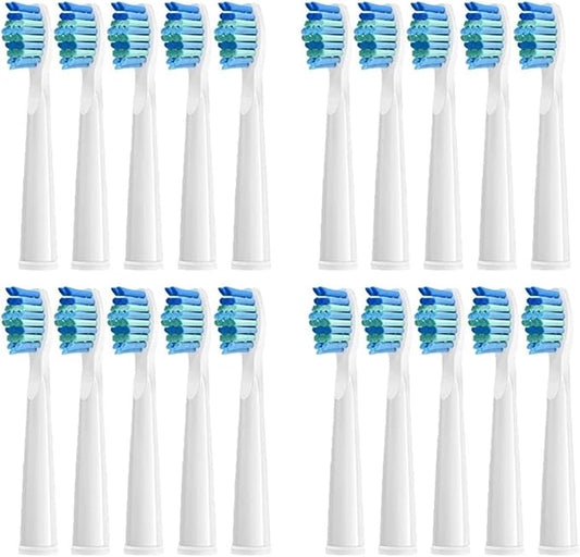 Replacement Electric Toothbrush Head Bristle Brush Refill ，Compatibility for Fairywill Refills FW-D1/FW-D3/FW-D7(20 PCS WT)