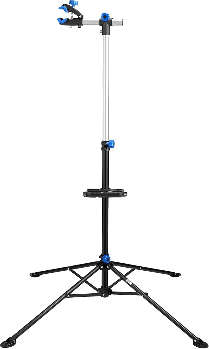 Pro Stand Plus Bike Rack - Heavy-Duty Telescoping Bicycle Stand with Tool Tray, Rotating Clamps, and Adjustable Handlebar Rod by RAD Cycle (Black)-StrideForce Fitness