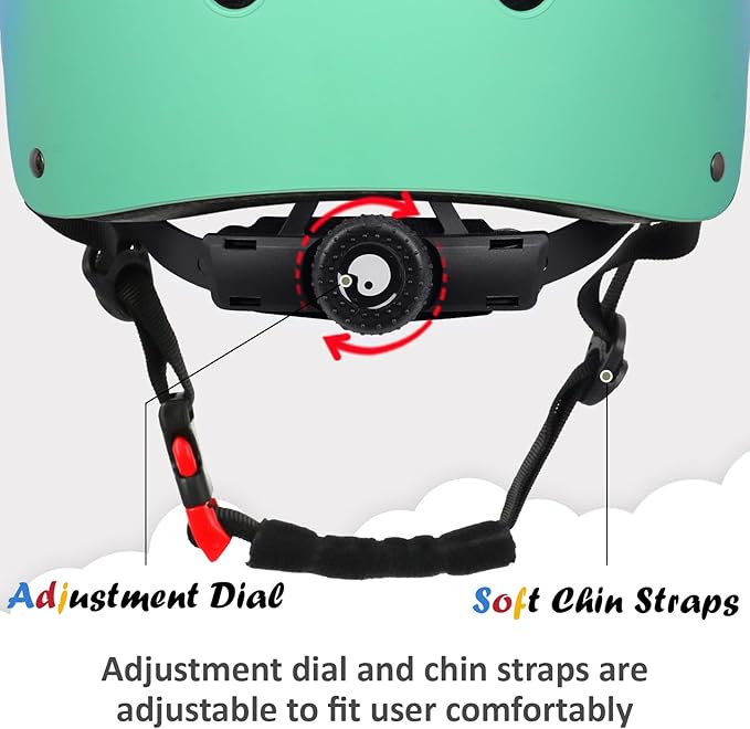 Kids Bike Helmet, Adjustable and Multi-Sport, from Toddler to Youth, 3 Sizes-StrideForce Fitness