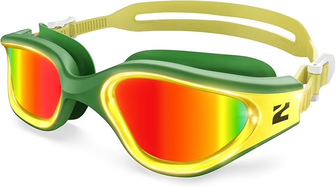 ZIONOR G1 Nava Super Anti-Fog Unisex Swim Goggles Mirror/Bright Smoke Lens-StrideForce Fitness