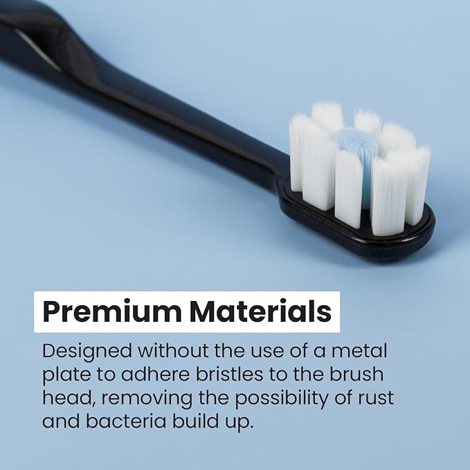 Lindo Polishing Toothbrush - for Sensitive Gums and Teeth, 12000+ Ultra Fine Bristles, Soft and Gentle, Deep Clean, Pack of 4 (Blue, Gray, Beige, Black) (Black, Gray, Beige, Peach, 8 Pack)