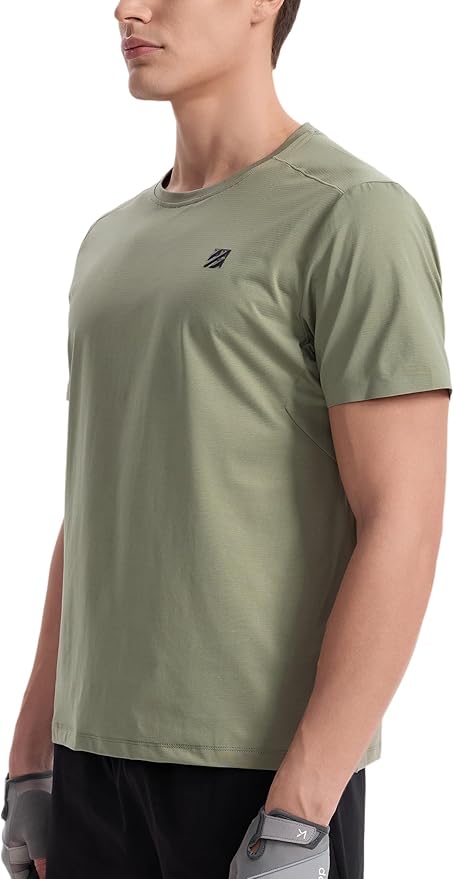 Mens Seamless Workout T-Shirts Lightweight Moisture Wicking Running Hiking Camping Tennis Pickleball Shirts for Men-StrideForce Fitness