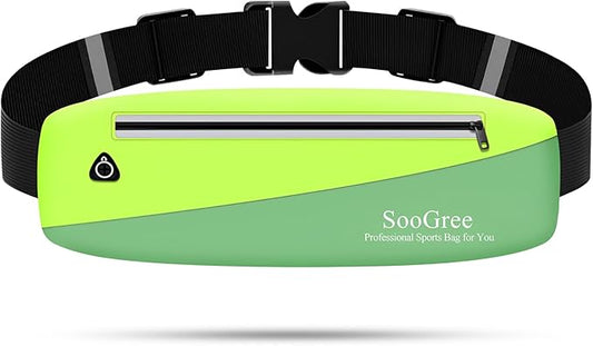 Slim Fanny Packs for Women Men,Waterproof Waist Pack with Reflective Strip Adjustable Strap,Running Belt for Sports Workout Cycling Hiking, Casual Hands-Free Wallets Phone Bag (Style 10)-StrideForce Fitness