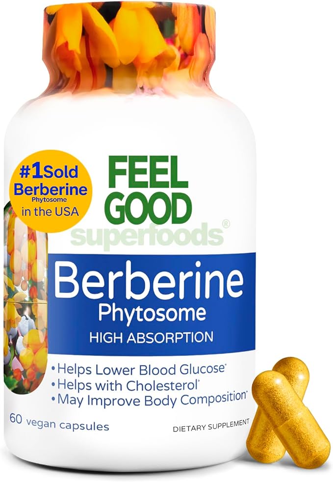 Berberine - High Absorption - 2200mg Equivalent - Herbal Supplement - Lower Blood Glucose - Helps Cholesterol - 60 Capsules-StrideForce Fitness