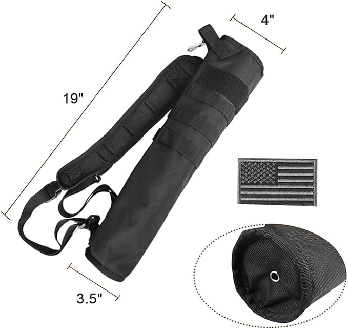 KRATARC Archery Lightweight Back Arrow Quiver Dual Use Foldable Compact Hip Arrows Bag with Molle System Hanged for Target Shooting-StrideForce Fitness